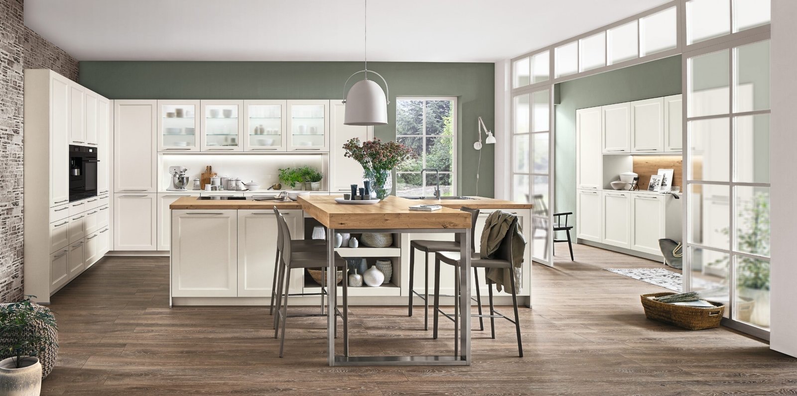 Cuisine Cosy blanc – style traditionnelle, Envia Cuisines