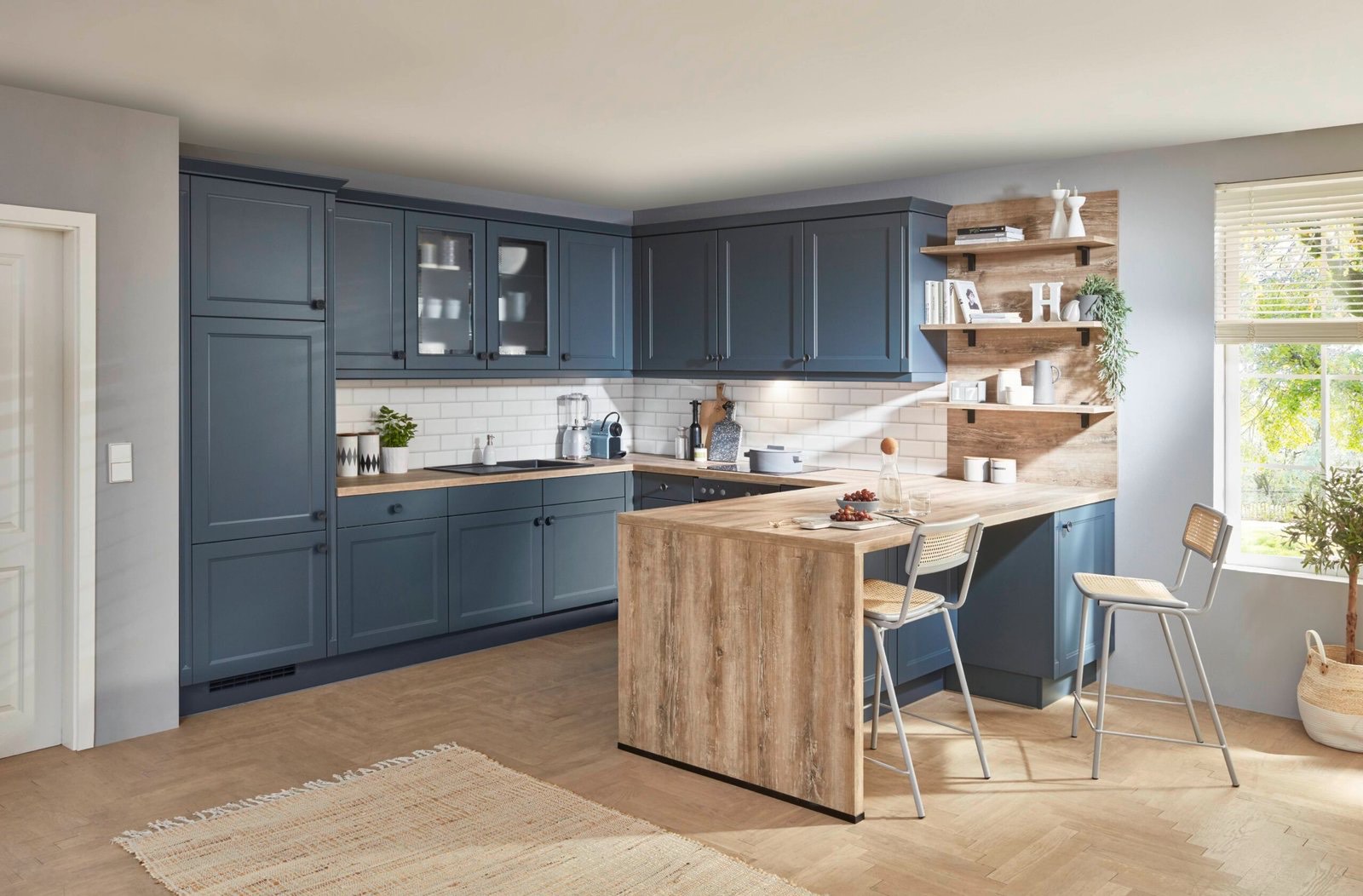 Cuisine Cosy bleu – style traditionnelle, Envia Cuisines