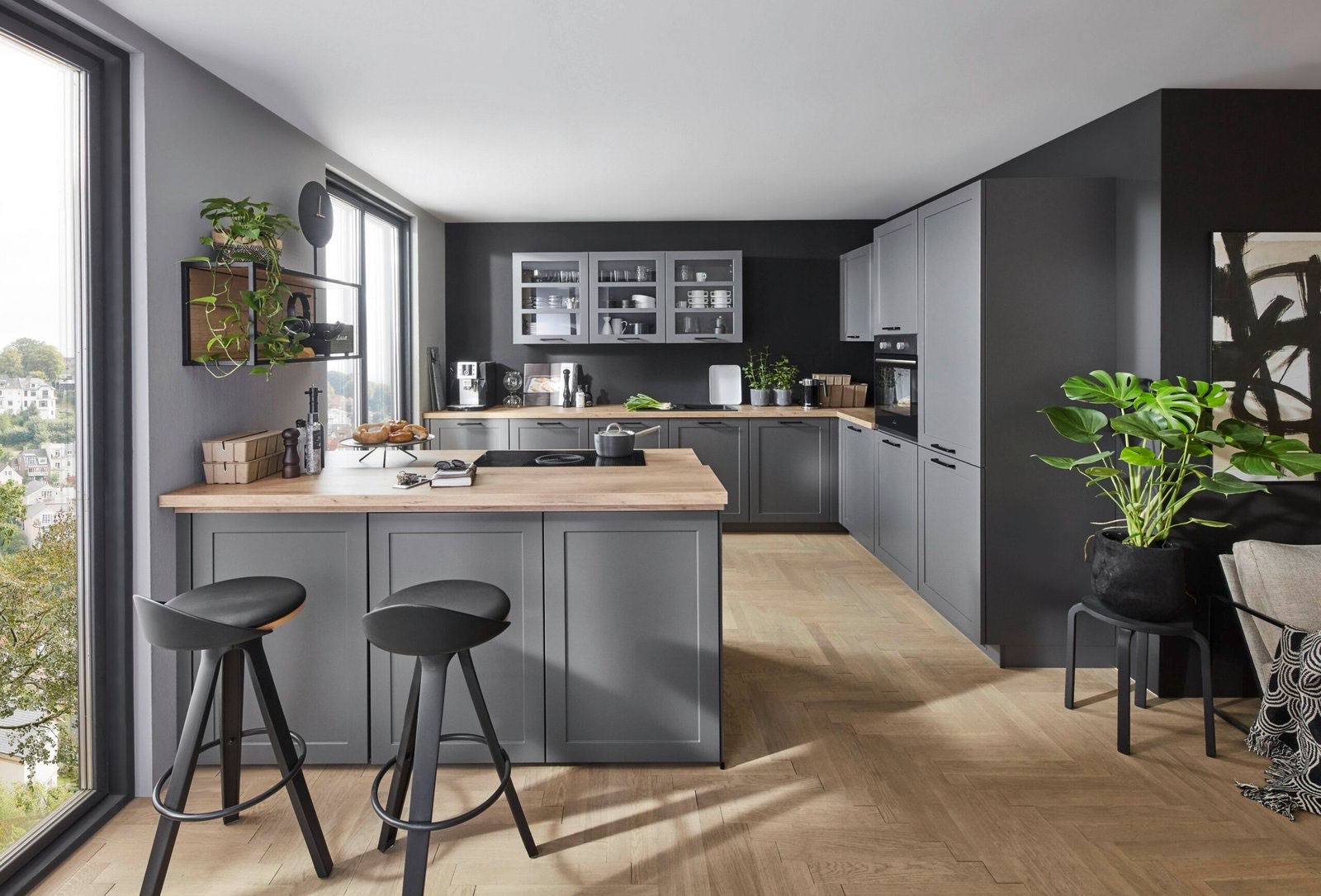 Cuisine Scandi gris ardoise – style traditionnelle, Envia Cuisines
