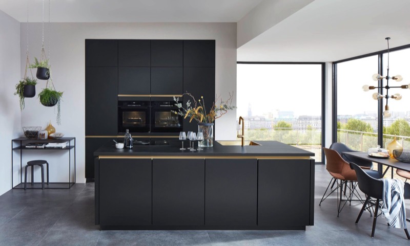 Cuisine Sweet noir – style moderne, Envia Cuisines